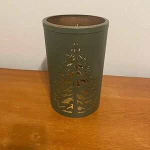 Green Tree Cutout Candle Holder